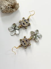 Sol Taino Flower Abalone Earrings