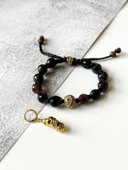 Skull Matte Agate Adjustable Bracelet