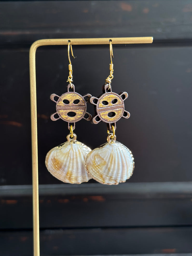 Sol Taino Gold Dipped Shell Earrings