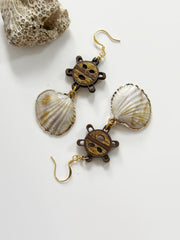 Sol Taino Gold Dipped Shell Earrings