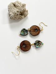 Puerto Rico Abalone Heart Earrings