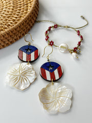 Bandera Mother of Pearl Flower Earrings