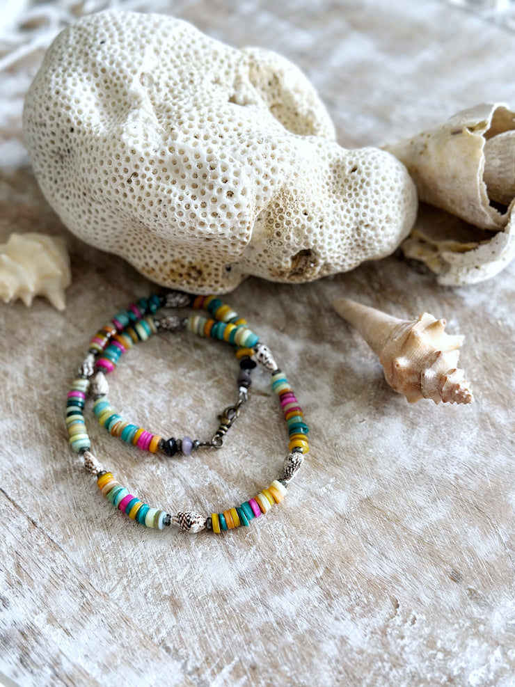 Rainbow Seashell Necklace