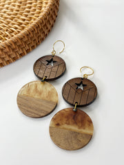 Bandera Natural Wood Earrings