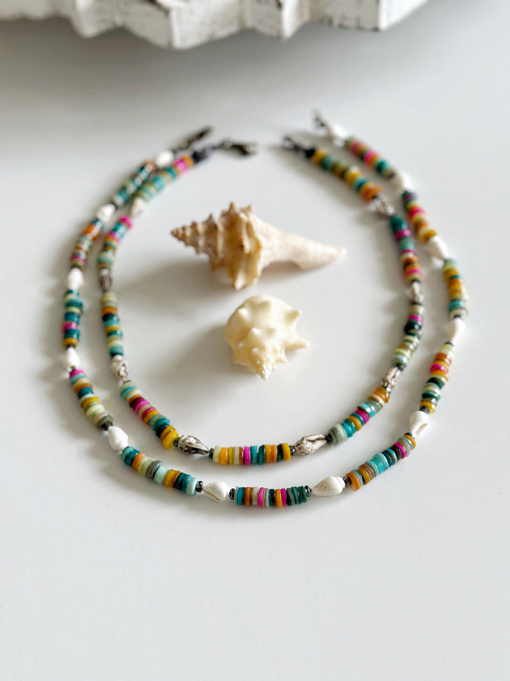 Rainbow Seashell Necklace