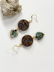 Coqui Abalone Heart Earrings