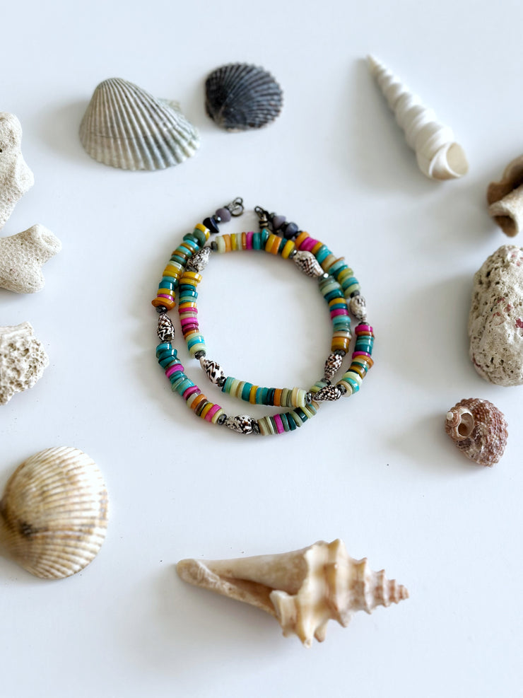 Rainbow Seashell Necklace