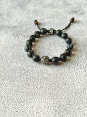 Matte Agate Adjustable Bracelet