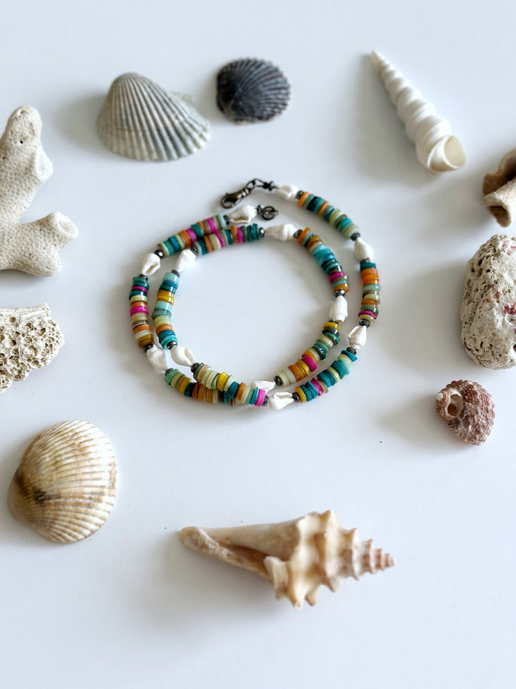 Rainbow Seashell Puka