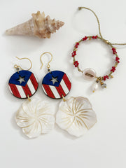 Bandera Mother of Pearl Flower Earrings