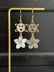 Sol Taino Flower Abalone Earrings