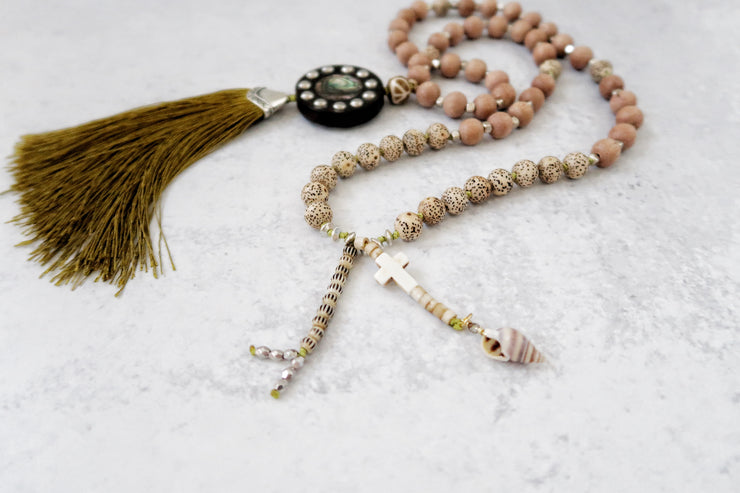 Abalone Peace Mala Necklace