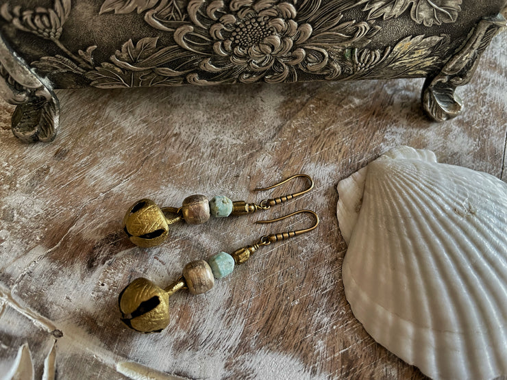 Brass Boho Bell Earrings