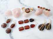 Apple Jasper Boho Wrapped Earrings