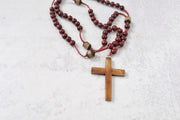 Cherry Wood Cross Pendant