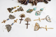 Patina Cross Earrings