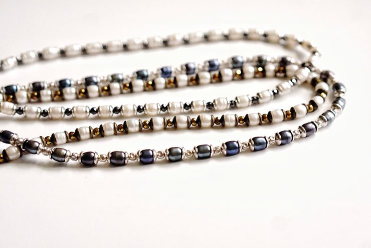 Silver and Pearl Necklace