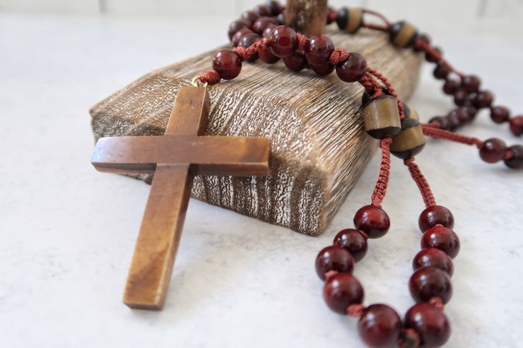 Cherry Wood Cross Pendant