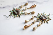 Patina Sun Czech Glass Earrings