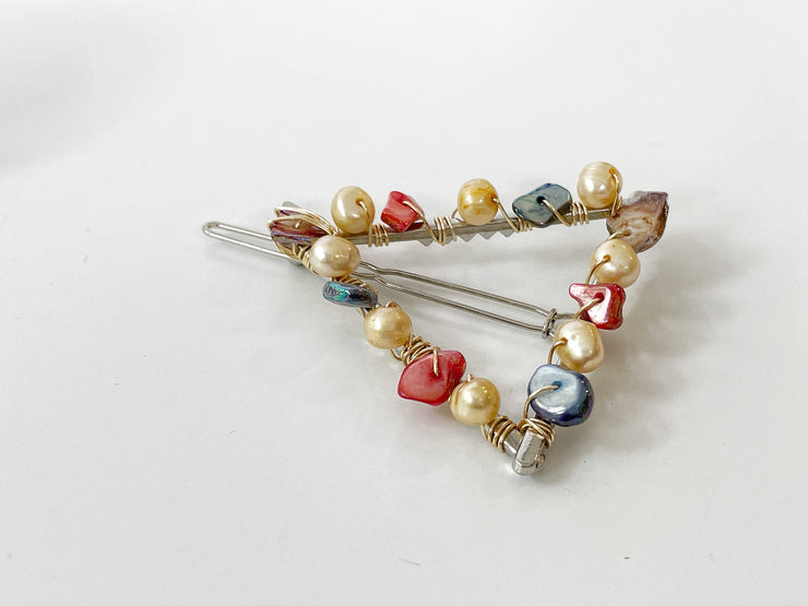 Mother of Pearl Triangle Hair Clip