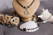 Sun Catcher Shell and Fresh Water Pearl Necklace