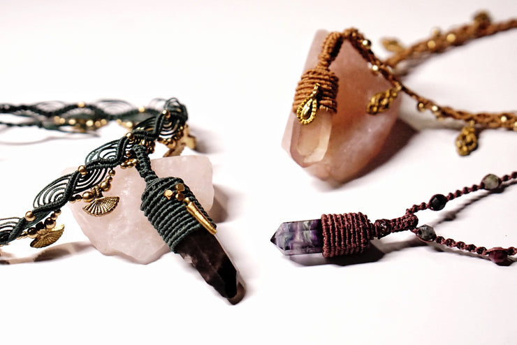 Fluorite Macrame Necklace