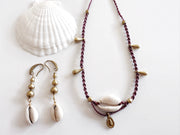 Boho Brass and Cowrie Set