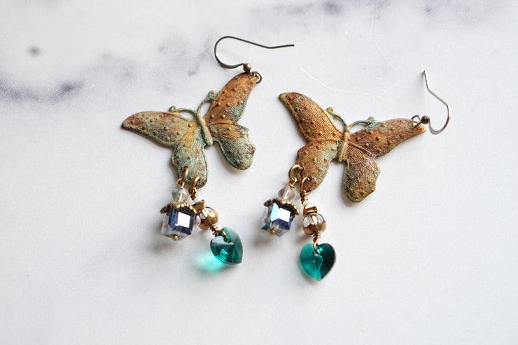 Patina Butterfly Earrings