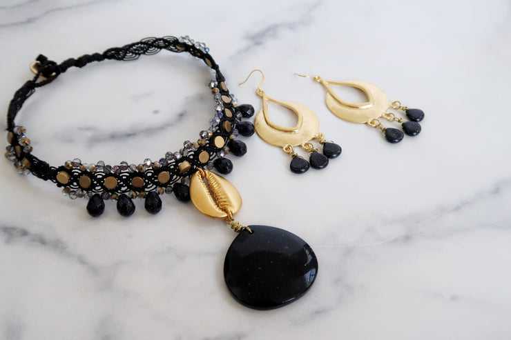 Blue Goldstone Cowrie Set