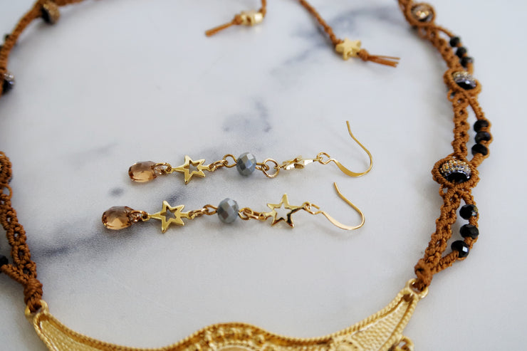 Celestial Swarovski Crescent Moon Set