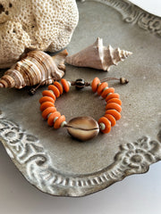 Maga Luna Cowrie Bracelet Orange