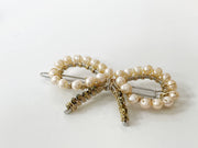 Pearl Ribbon Hair Clip