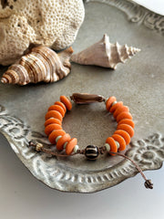 Maga Luna Cowrie Bracelet Orange