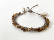 Cowrie Cat Eye Macrame Anklet