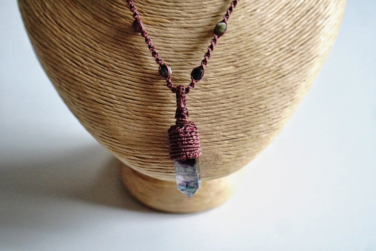 Fluorite Macrame Necklace