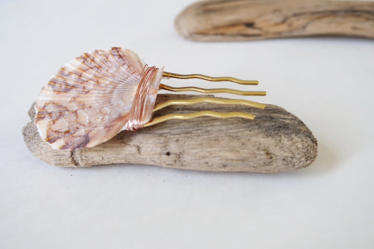 Scallop Seashell Hair Pin