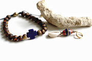 Tibetan Bead Cross Adjustable Bracelet