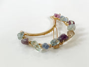 Fluorite Moon Hair Clip