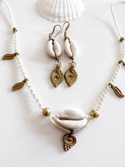 Boho Brass and Cowrie Set