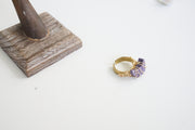 Violet Raw Druzy Ring