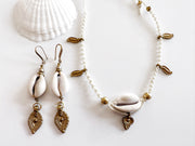 Boho Brass and Cowrie Set