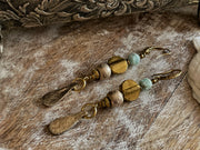 Brass Boho Larimar Earrings