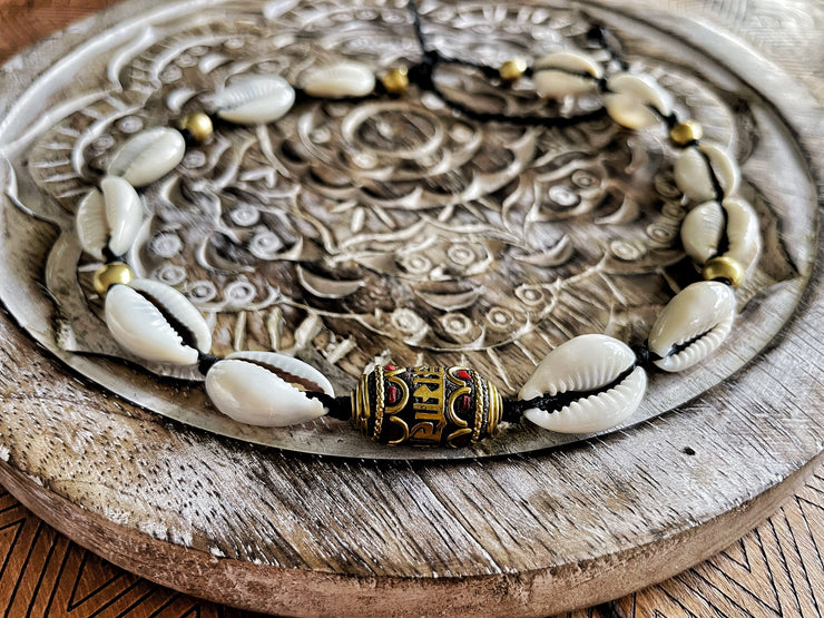 Tibetan Cowrie Choker