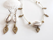 Boho Brass and Cowrie Set