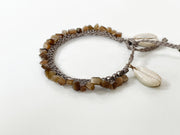 Cowrie Cat Eye Macrame Anklet