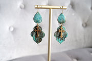 Patina Cross Earrings