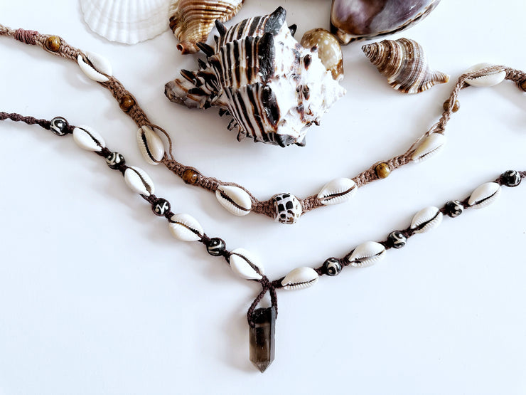 Smokey Quartz Hemp Necklace