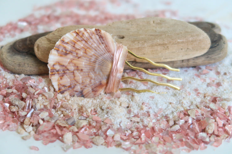 Scallop Seashell Hair Pin