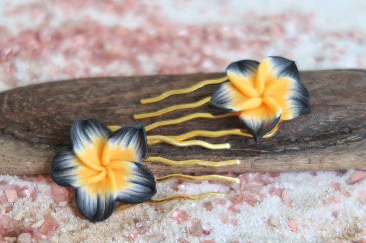 Tropical Flower Hair Pin Set