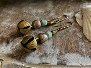 Brass Boho Bell Earrings